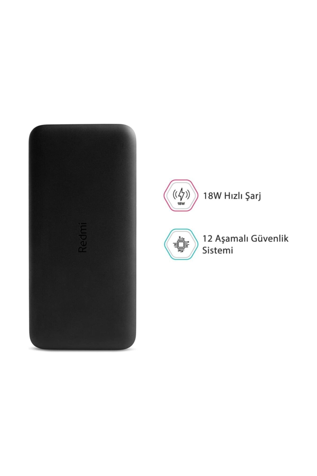 Redmi 20000 Mah Taşınabilir Hızlı Şarj Cihazı - Usb-c - 18w 2 Çıkışlı Powerbank - Siyah