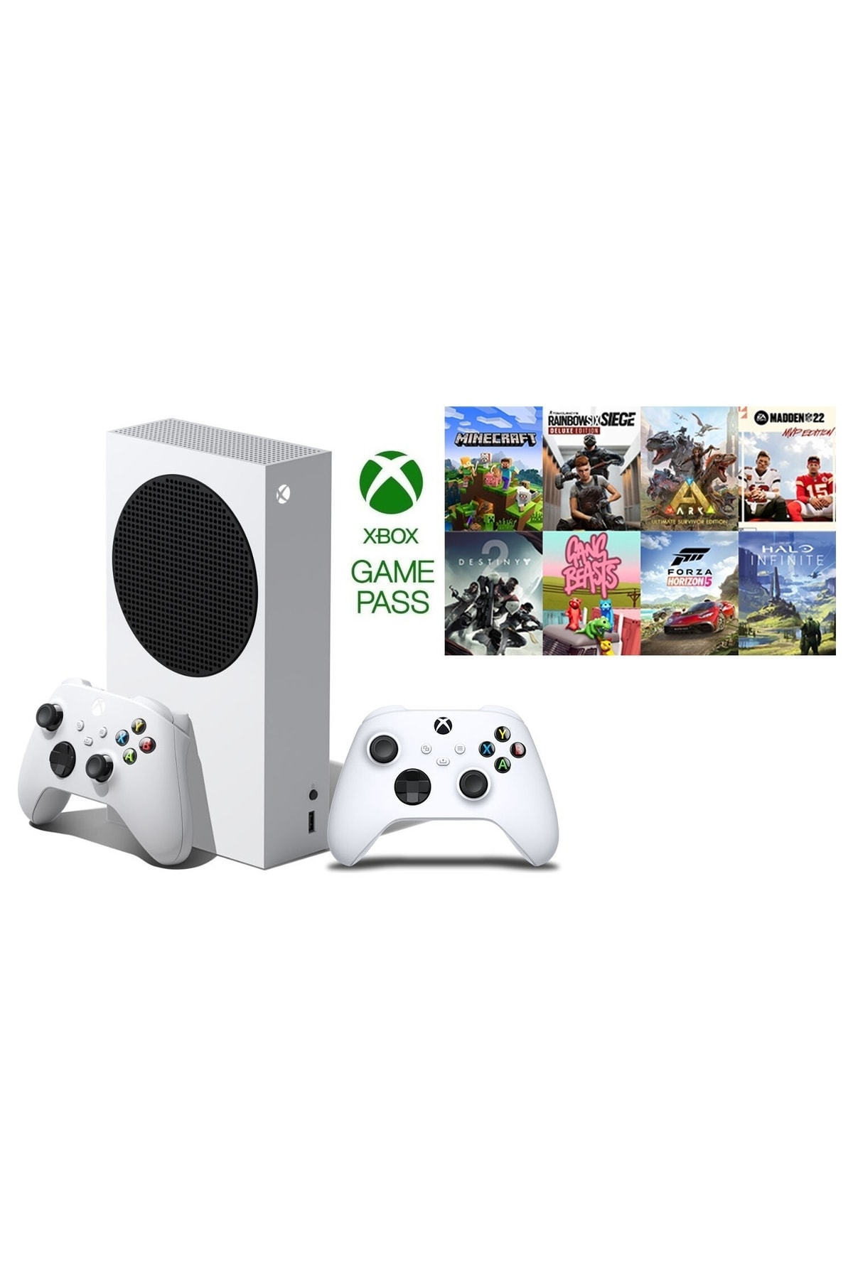 Xbox Series S 512 GB SSD Oyun Konsol + 1 Kol Beyaz + 1 Yıl Live Gold + Gamepass